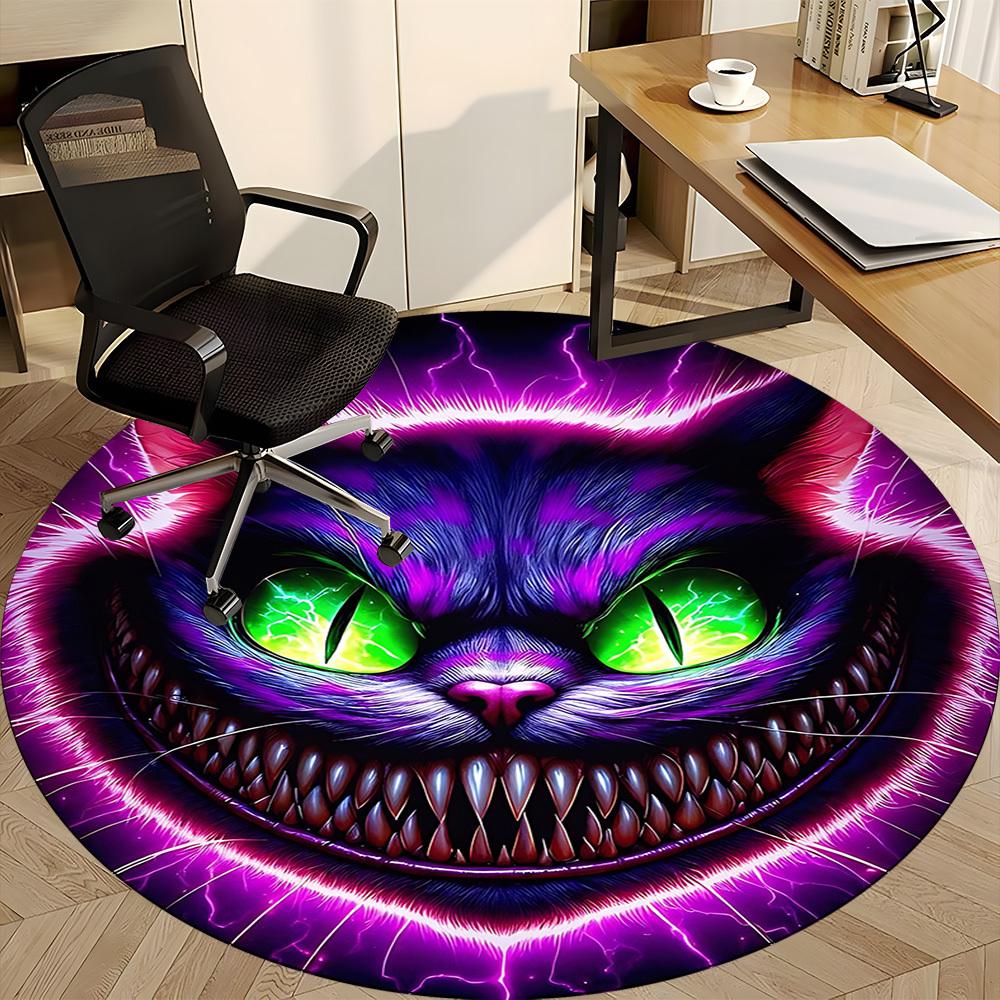 1pc Cat Fantasy Office Round Area Rug, Under Office Chairs Bedroom Living Room Home Decor, Room Deco, Available In Various Sizes A1014267