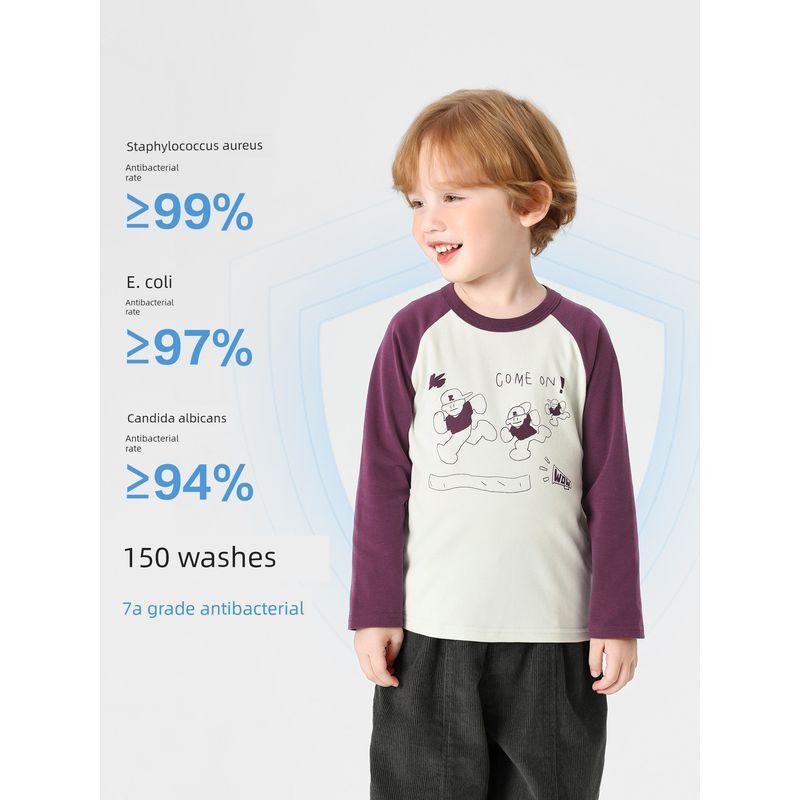 Boys' T-Shirt, Toddler Autumn Long-Sleeve Top, 2026 New Spring/Autumn Children's Clothing, Spring Base Shirt, Trendy Top