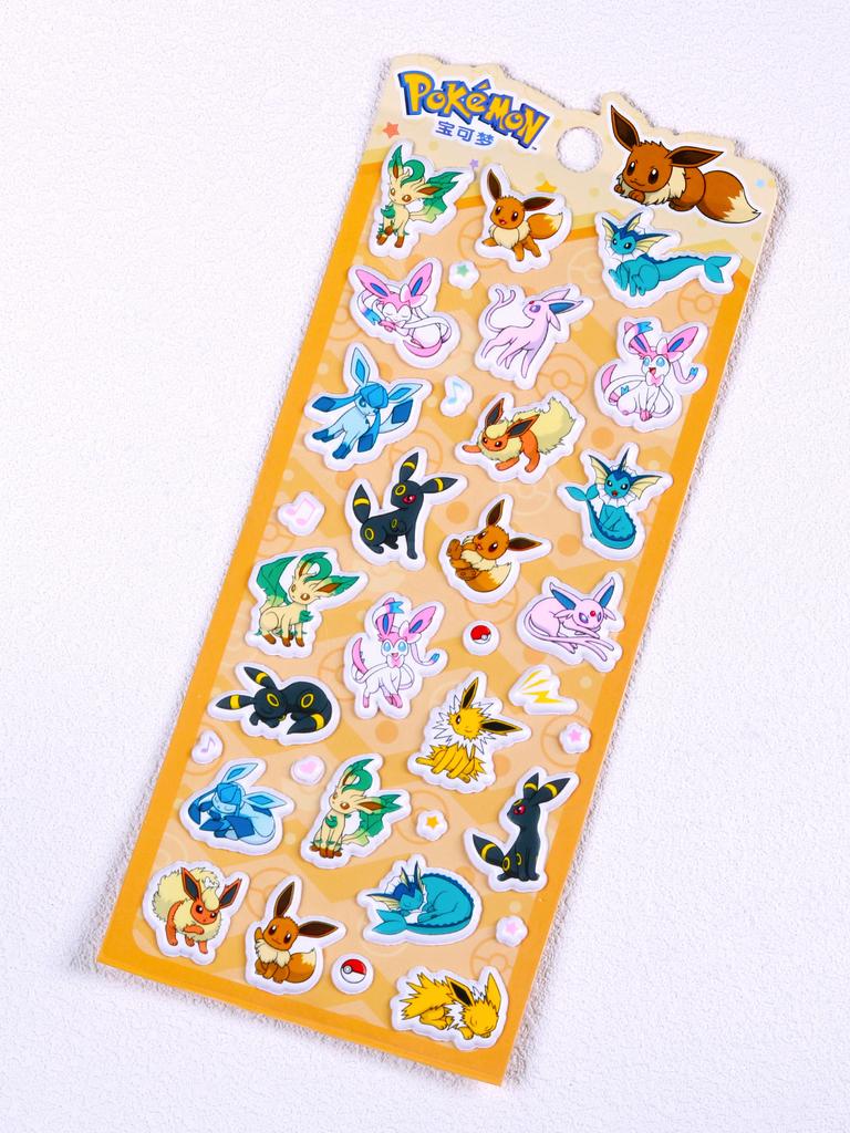 3D Animation Cute Pokmon Foam Stickers, Decorations For Phone Cases, Notebooks, Refrigerators, And Diary Materials
