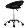 Rolling Work Stool Black Synthetic Leather