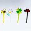 Bee Flower Fruit Fork Children Toothpick Food Prod Leaves Plastic Decoration Lunch Box Accessory Small Salad Tiny  Mini Cake