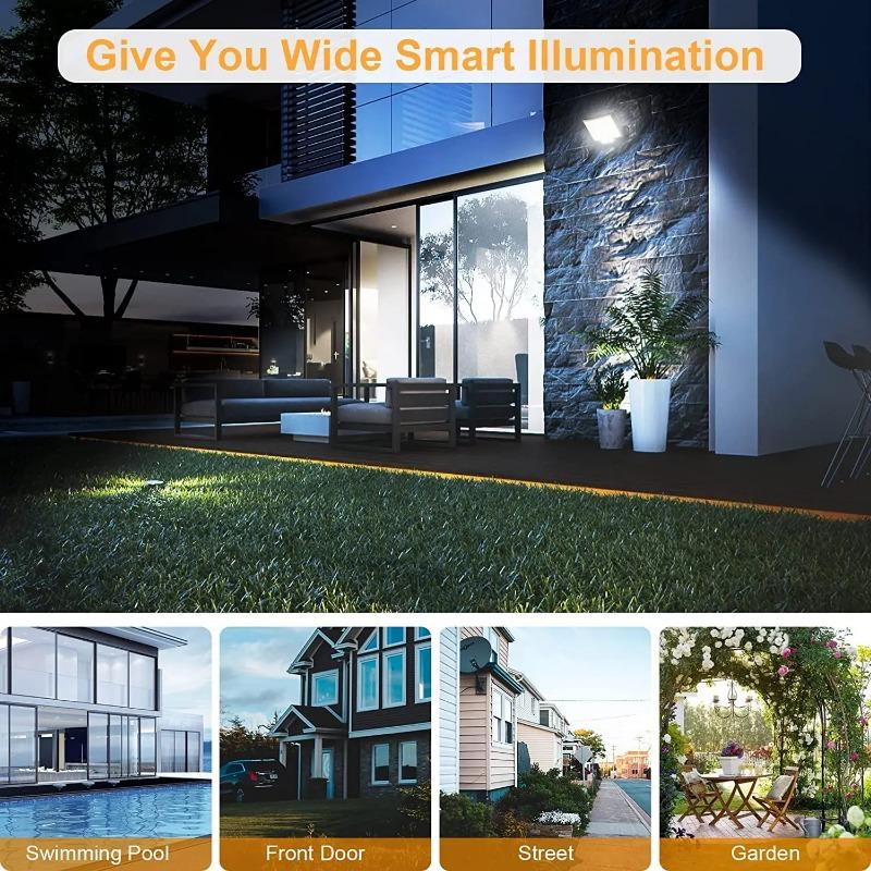Solar Light Outdoor 106LED Spotlights IP65 Waterproof Motion Sensor Human Induction Solar Flood Security Lights 3 Lighting Modes
