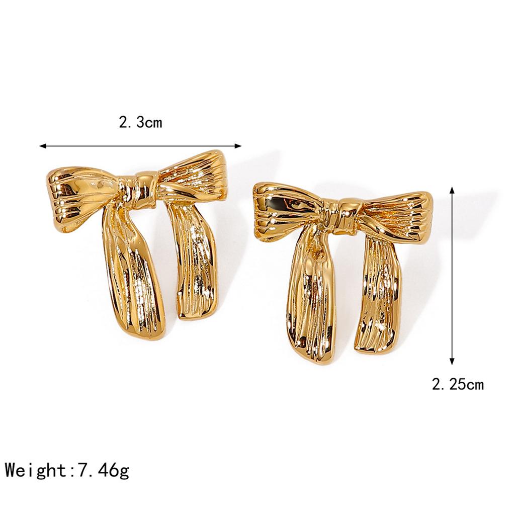 Beliebte Schleifen Minimalistische Ohrringe Einzigartiger Statement Schmuck Geburtstagsfeier Geschenk Wasserdichter Damenschmuck