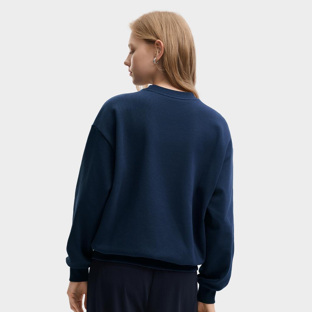 FILA Original Fashion Classic Retro Sports Casual Versatile Comfortable Crew Neck Pullover Double Logo Loose Sweatshirt F51U639201FNV