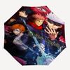 1 Stück Jujutsu Kaisen Inspiriertes Regenschirm Automatisches Öffnen Schließen, Tragbares 3-fach Design, 8-Speichen Eisenrahmen, Outdoor, Perfektes Geschenk für Fans, Reisende,