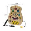 Toy Wooden Busy Board, Fine Motor Skills, Development Toy, Sensory Board LED Switch for 2 3 4