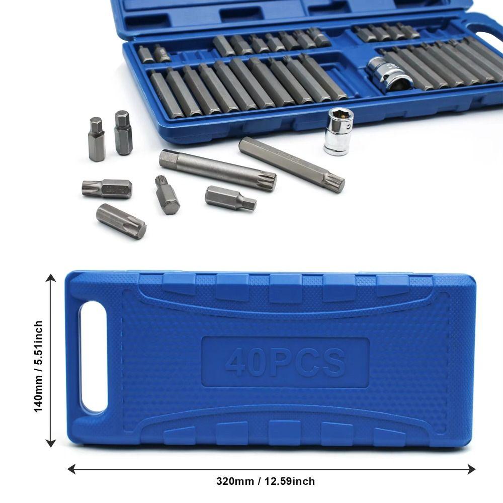 40Pcs High Quality Hexagonal Wrench Set 40-Piece Set Batch Head Set Socket Bit Kits Auto Repair