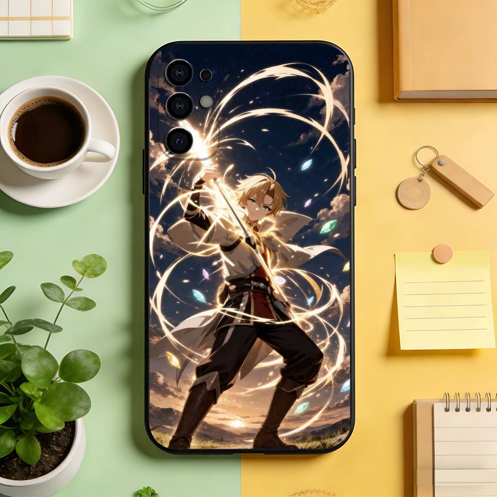 

Mushoku Tensei Jobless Reincarnation Phone Case For Samsung S25,S24,S21,S22,S23,S30,Ultra,S20,Plus,Fe,Lite,Note,10,Black Cover Samsung S21fe