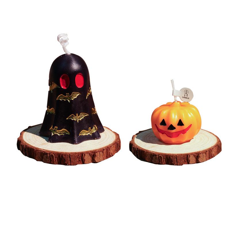Velas Perfumadas de Abóbora Fantasma de Halloween Velas Criativas de Aromaterapia Decorativas Presentes para Festival Decoração Assustadora para Festa em Casa Vela 3D