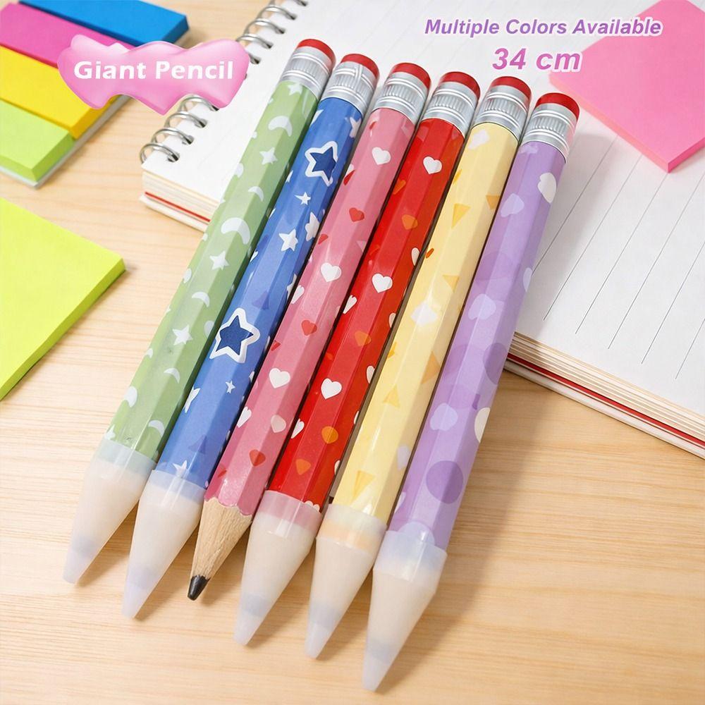 Wooden Big Pencil 34CM Giant Pencil Funny Stationery Pencil  Students