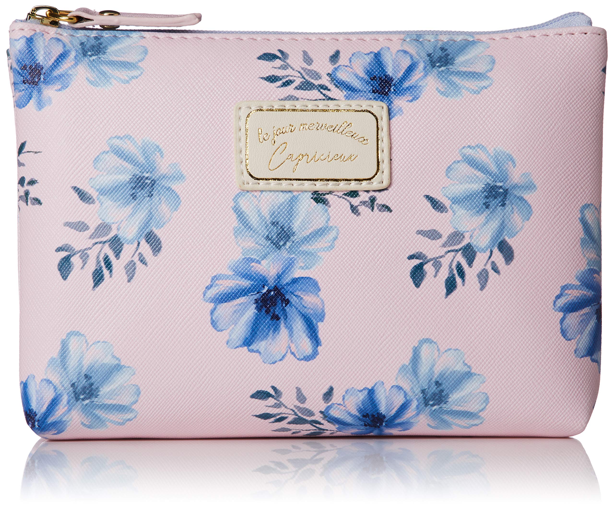 

Косметичка женская двойная цветочная Aldi, принт, розовая, размер 4-16PK розовый