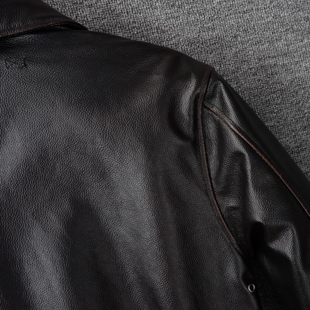 Flight Suit A2 Leather Jacket Men Genuine Cow Pilot Bomber Jackets Men's Cowhide Coat Spring Autumn