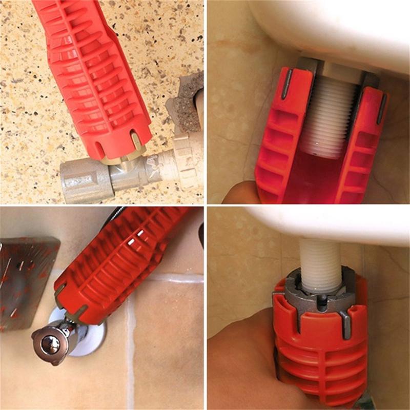 5/8 In 1 Faucet And Sink Installer Wrench Multifunctional Flume Spanner Water Heater Bathroom Sink Plumbing Repair Tool