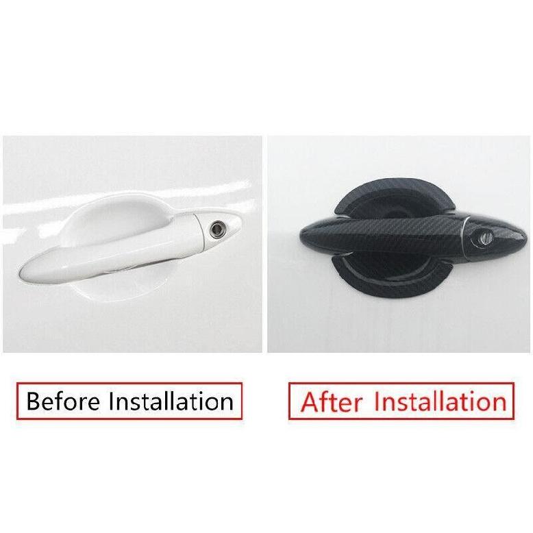 Fit For Kia Forte K3 2014-2018 Carbon Fiber Exterior Side Door Handle Cover Trim