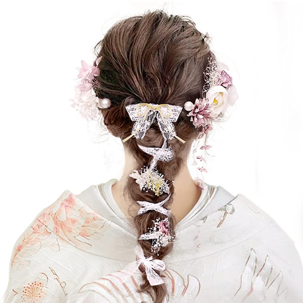

Hair Coming of Age Hair 11 Piece Dried Japanese Graduation Hair Hair Tsumami High Quality Artificial Hair 3 Colors [OTAKUMARKET] Ornament, Yukata, фіолетовий