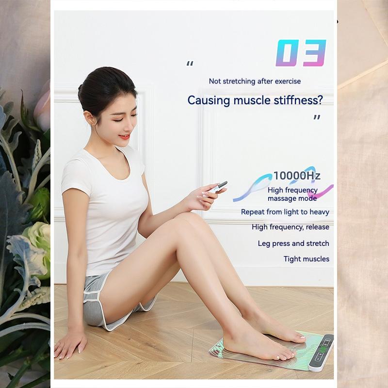 Colorful EMS Microcurrent Massage Foot Pad Smart Pulse Foot Massager Home Portable Leg Beauty Instrument