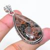 Natural Mud Crack Fossil Gemstone 925 Sterling Silver Jewelry Pendant 2.17" AP-15365
