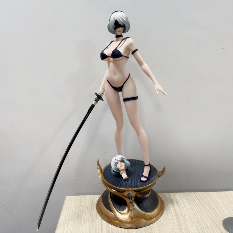 50cm NieR: Automata Yorha Type B 2B YoRHa Type A No.2 A2 Anime Girl PVC Action Figure Toy Statue Collection Model Doll Gift