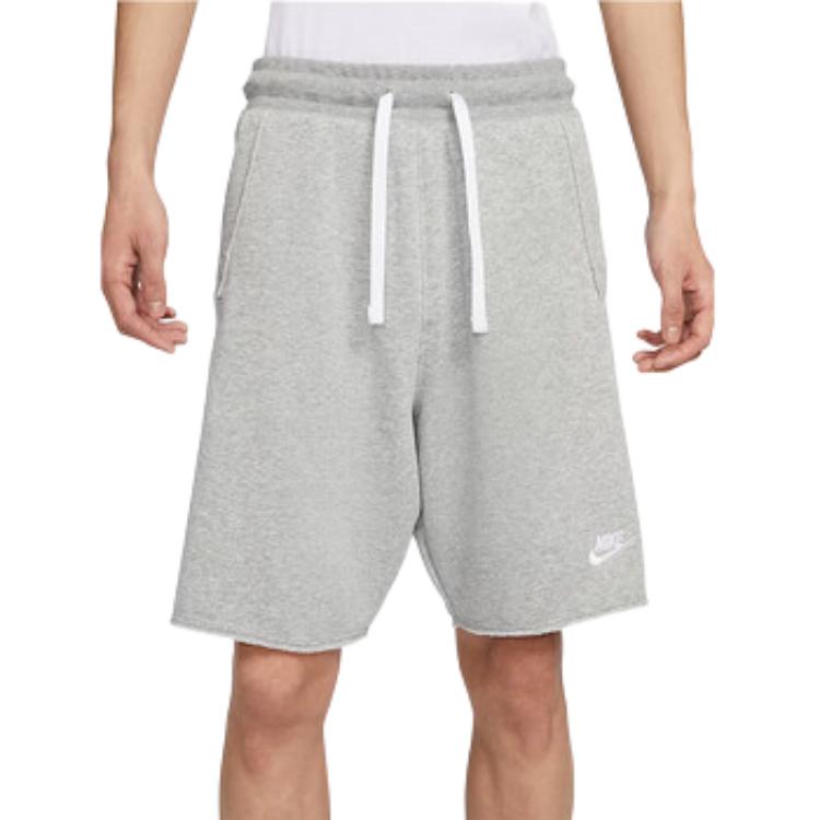 Nike Mens Summer Sports Shorts Soft Absorbent Knit Terry Five-Point Shorts Men shorts Gray DX0767