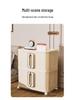 Multi-Layer Foldable Push-Pull Wardrobe & Snack Storage Cabinet with Wheels
