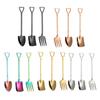 Stainless Steel Shovel Spoon Ice Cream Spoon Mini Dessert Spoons Creative Shapes Coffee Teaspoon Gift for Kitchen Restaurant Party
