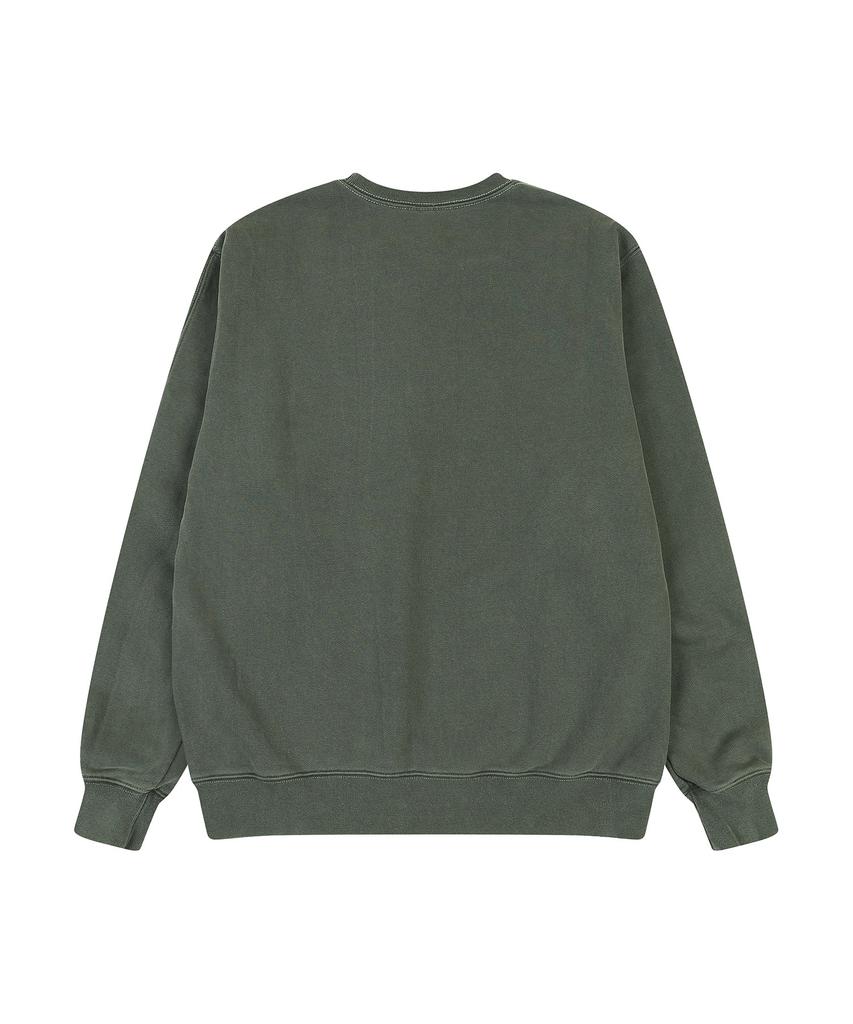 ADERNM Pigment Cut-Line Sweatshirt (Khaki)