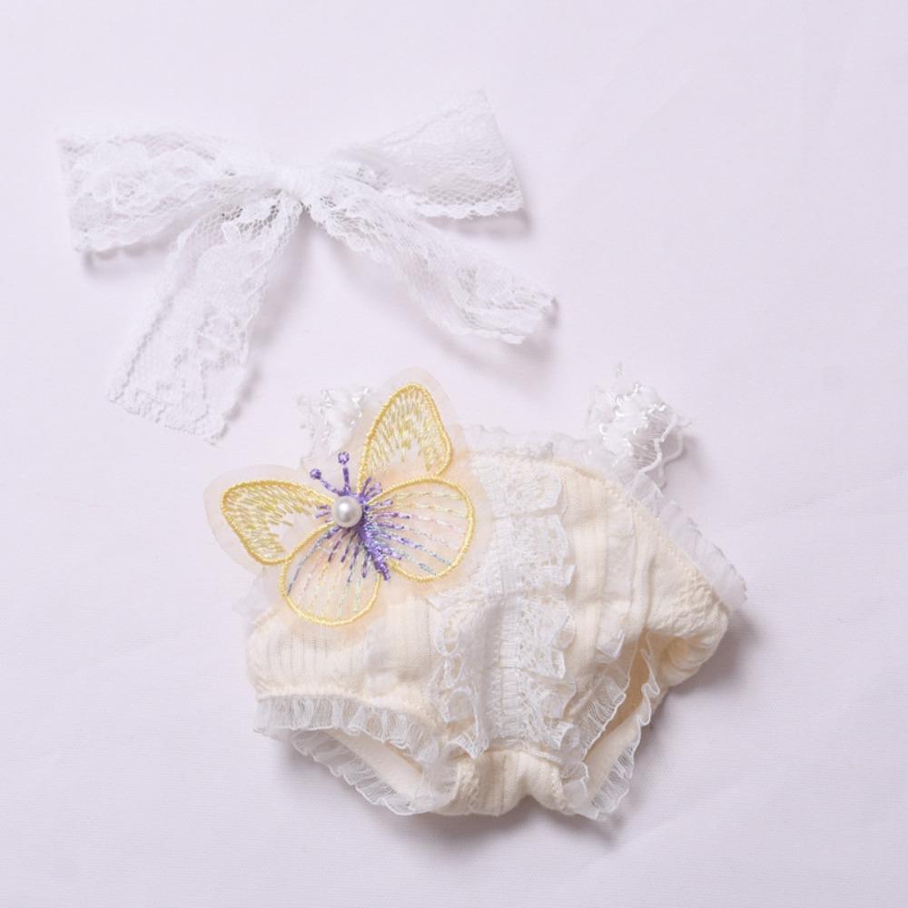 

Mesh Sitting Labubu Time Dress Lace 17cm Plush Dolls Clothes Cotton Doll Accessories жовтий