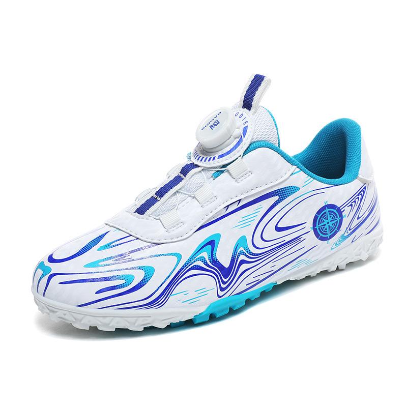 

Детские футбольные бутсы с надписью «сломанный ноготь», вращающиеся с помощью кнопки, тренировочные кроссовки для улицы, для учеников начальной и средней школы, с низким верхом, на липучке 39