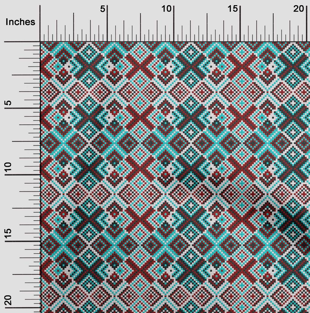 oneOone Cotton Flex Maroon Fabric Abstracts Diy Clothing Quilting Fabric Print Fabric By Yard 40 Inch