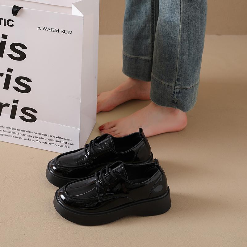 Fashion CRLAYDK Retro Women's Business Loafers Casual Leather Comfortable Shoes Slip On Penny Work Flats Walking Platform Moccasins