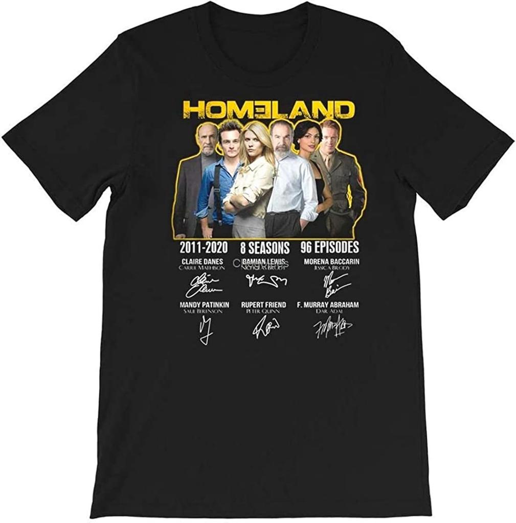 Men's #Homeland 8 Season 96 Episodes All Cast Signed Movie Film Cinema Gift Female Unisex T Shirt Top