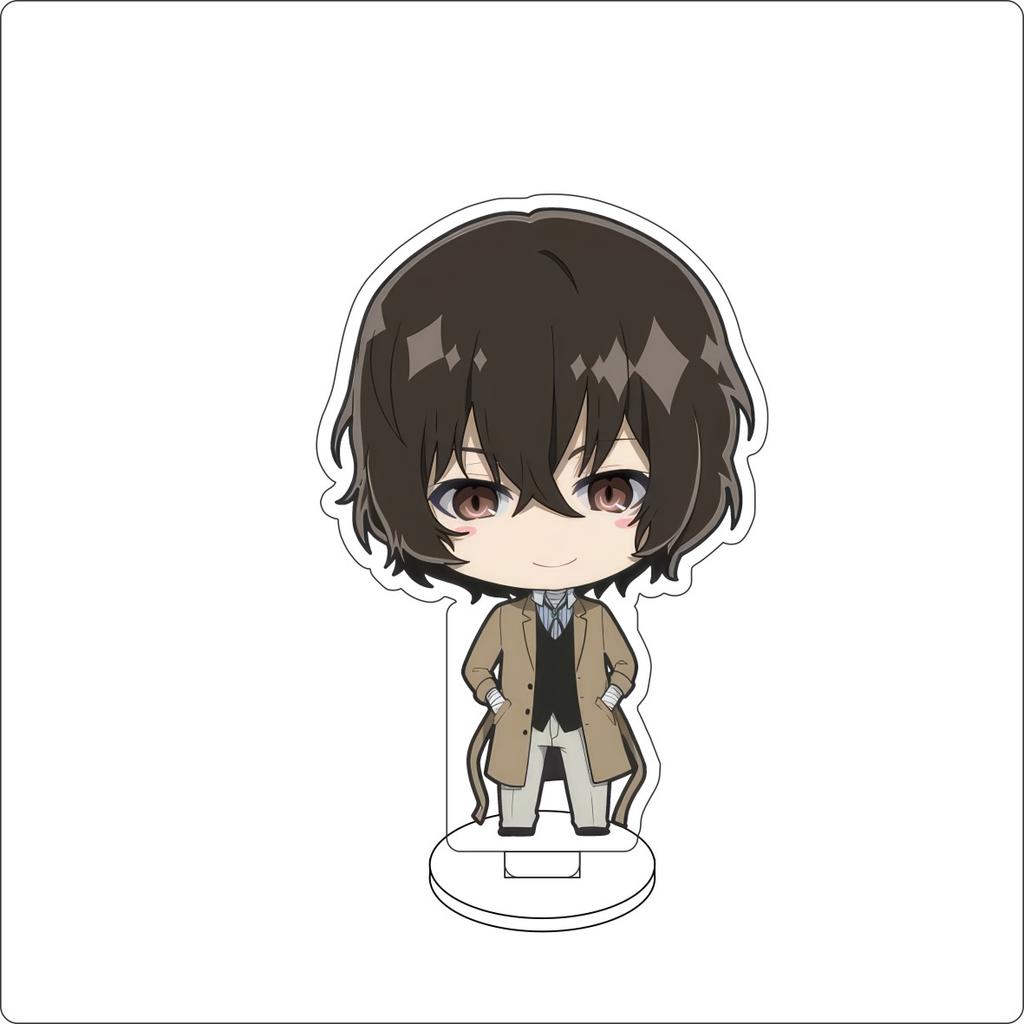 10CM Anime Bungo Stray Dogs Figure Stand Model Nakajima Atsushi/dazai osamu/Kunikida Doppo Cute Desk Decor Standing Sign Gifts