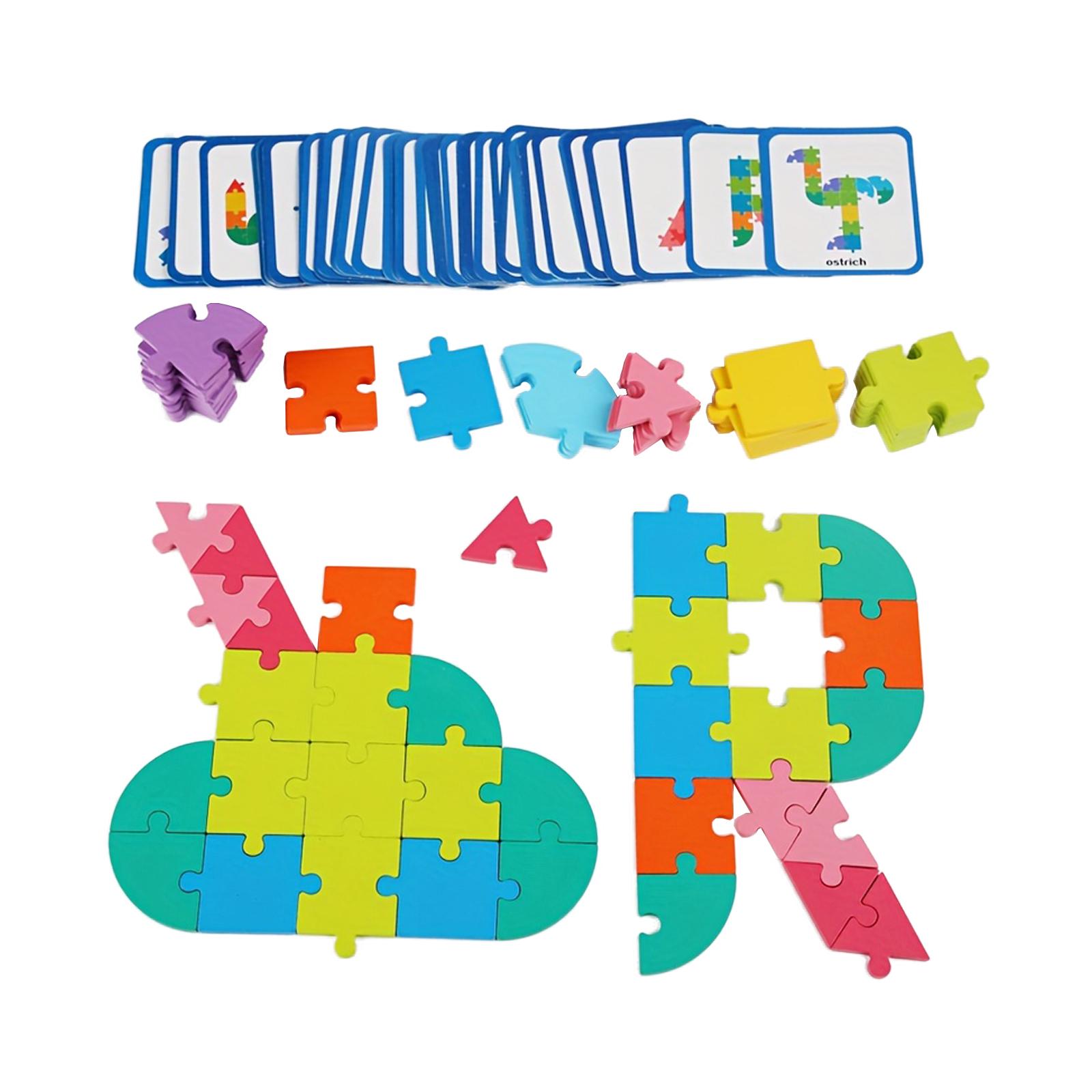 

Деревянные Разноцветные Игрушки-Пазлы из Строительных Блоков, Интеллектуальные Игры для Раннего Детства, Интерактивное Обучение Родителей и Детей One Size