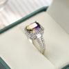 Newest Colorful Purple Tourmaline Rings for Women Fashion Finger Band Fine  Sterling Silver  Korean Style Anel