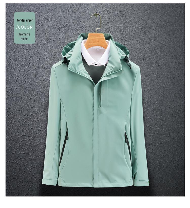 Windproof Waterproof Thin Jacket - Spring/Autumn, Breathable & Loose Fit, Trendy & Casual for Outdoor Hiking.