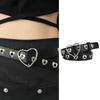 Metal Eyelet Belt No Punching Hollow Pu Leather Belt Paired With Jeans Belt For Men And Women