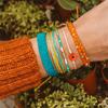 1 Set Bohemian Bracelet Comfortable Drawstring Beaded Bracelet for Women
