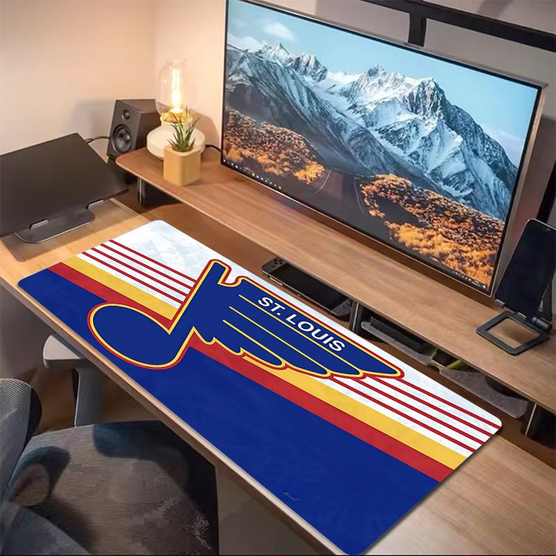 St. Louis Blues Print Cushion Non-slip Laptop Tablet Big Mousepad XXL Mat Mini PC Playmat With Lock edge