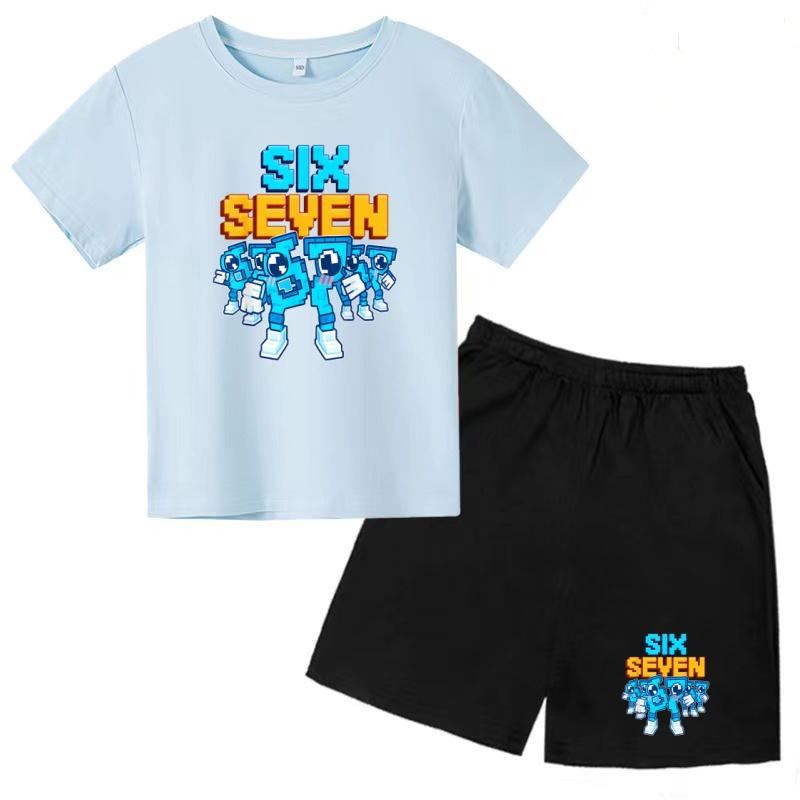 Printed Children's Cool Summer T-shirt Clothing Cartoon Short Sleeve Shorts Boys Girls Sports Casual Set