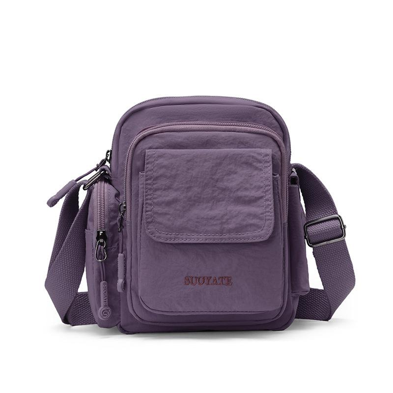 Small Square Bag Women's Shoulder Bag Water-Repellent Nylon Crossbody Bag