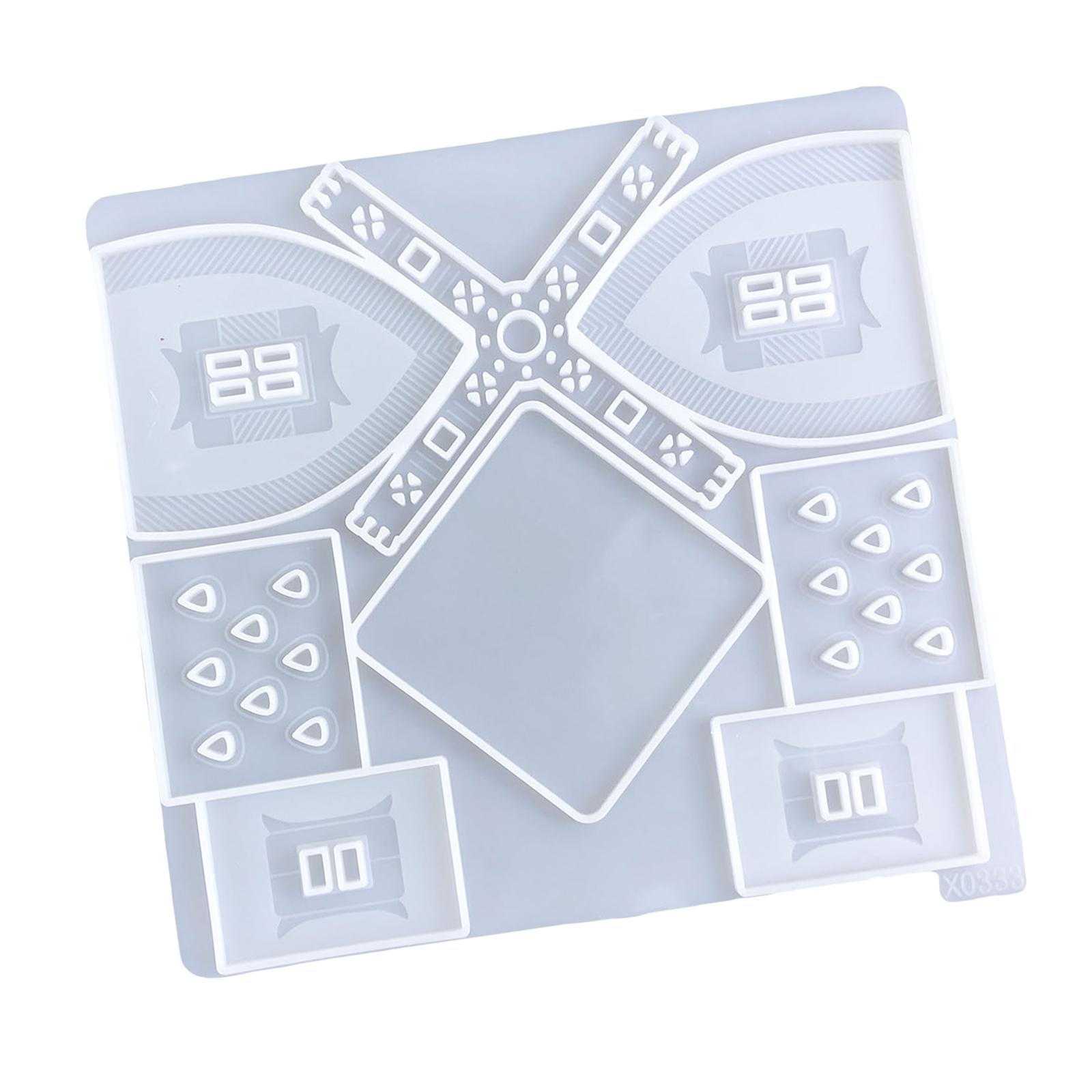 

Форма для настольного украшения Гибкая силиконовая форма для украшения в форме дома с ветряной мельницей Гипсовая форма Принадлежности для изготовления ювелирных изделий