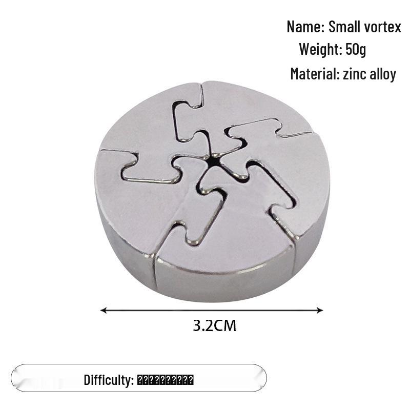 Zinc Alloy Kongming Puzzle Lock: Disentanglement Ring Educational Toy