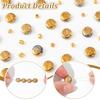 26 Styles Electroplated Glass Bead Flat Round with Letter Gold 1Set Glass Seed Beads Mixed Shapes 4~10x3~5mm Hole: 1~1.2mm