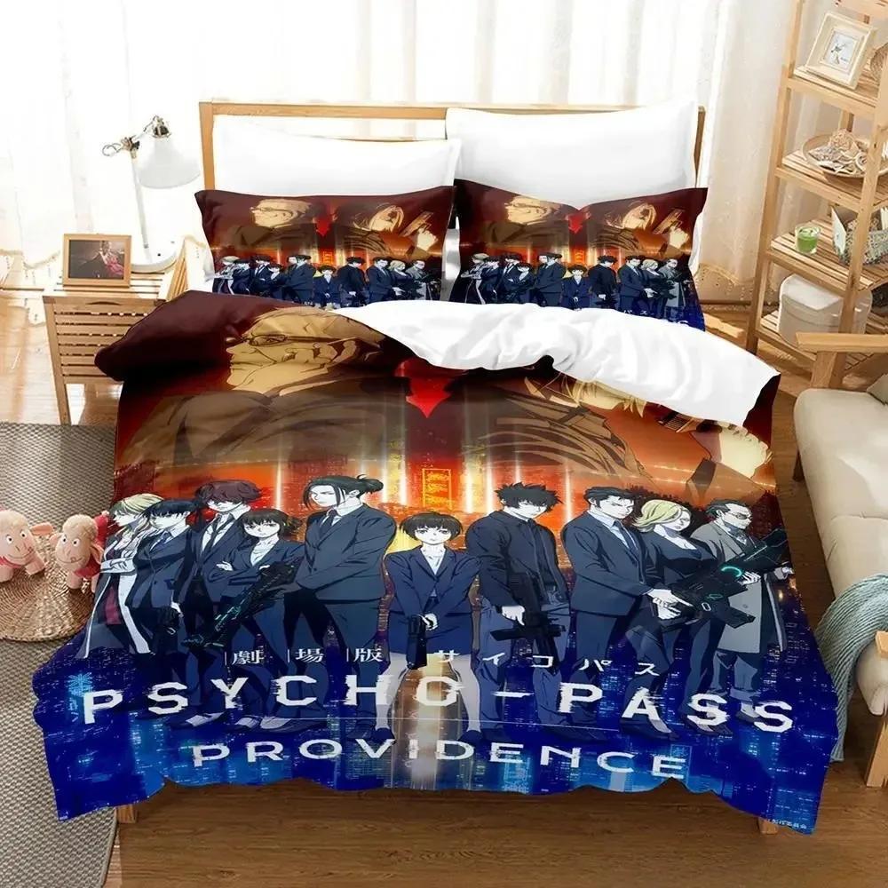 Psycho Pass New Anime Duvet Cover Pillowcase Bedding Set adult Youth Boys Single Twin Full Queen/King Size Bedroom gift