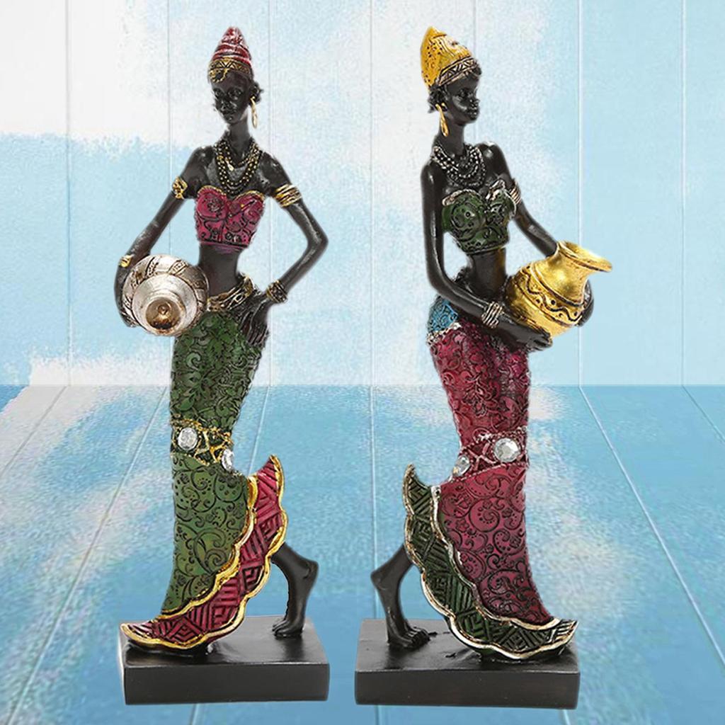 African Figurine Women Figure Art Piece for Bedroom Living Room Office Home