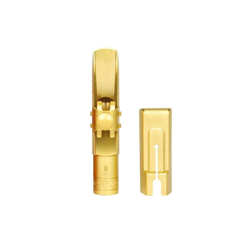 Brass Sax Mouthpieces 5C/6C/7C/8C/9C for Saxophone Professional & Beginner Metal Tenors Saxophone Mouthpiece with Caps