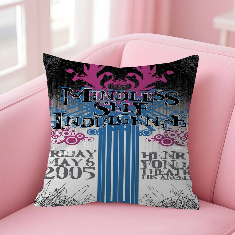 Famous Punk Bands MMindless Self Indulgence Pillow Cushion Cover Pillowcase Living Room Sofa Home Decor Customized