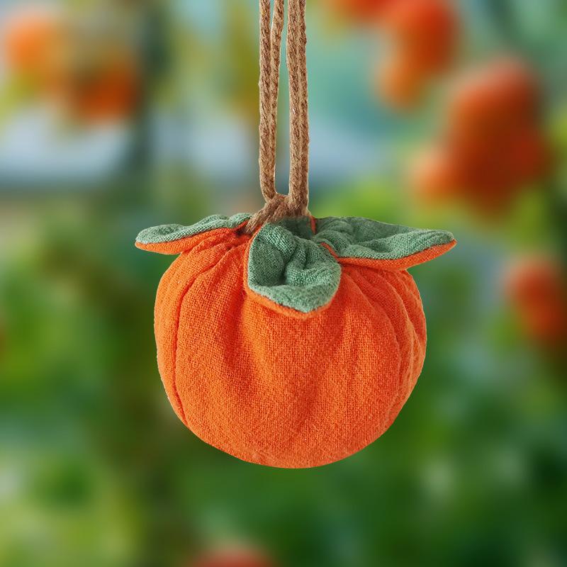 1Pcs Chinese Style Sachet Cotton Linen Small Item Bag Coin Purse Persimmon Blessing Bag Hanfu Decoration Lucky Pouch Jewelry Bag
