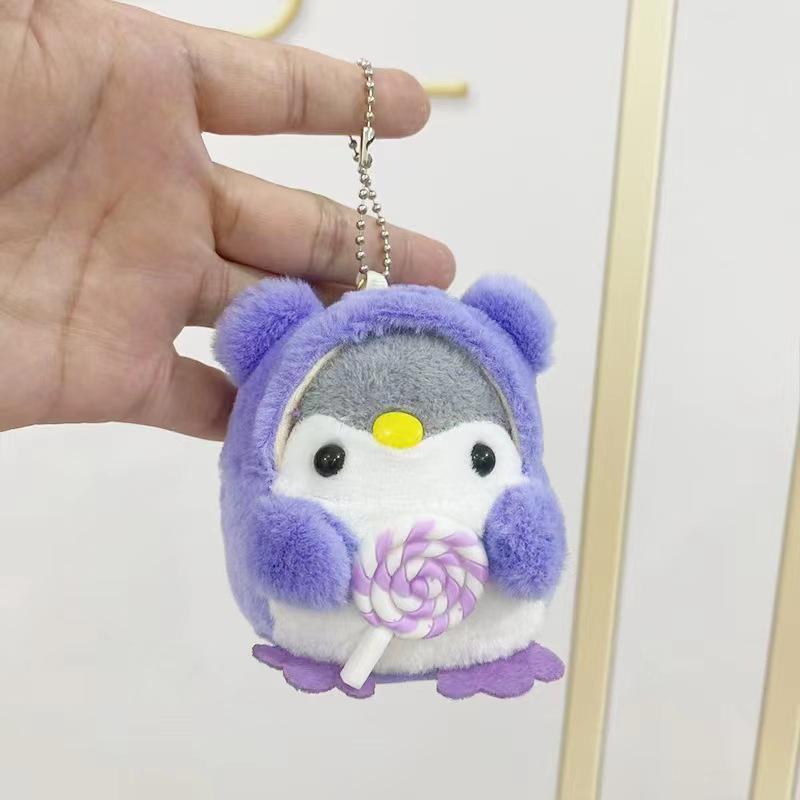 Plush Cute Penguin Keychain Short Plush Key Ring Bag Accessory Couples For