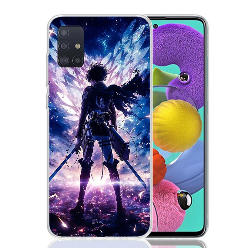 A-Attack on T-Titan Levi Phone Case For Samsung Galaxy A52 A32 A22 A12 A02S A50S A30S A51 A31 AA71 Note 20 Ultra 10 S10 Plus Gal